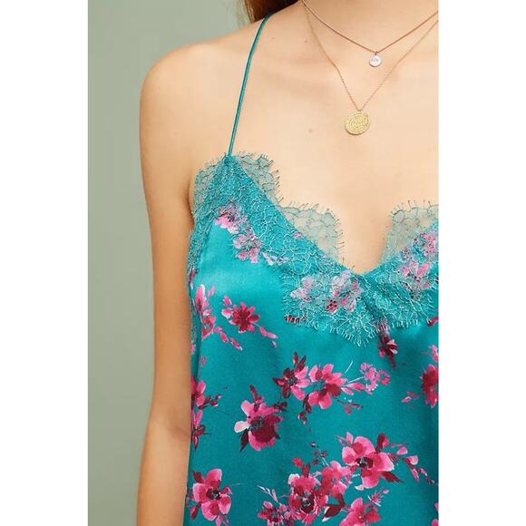 Cami NYC Tops - Cami Nyc Silk Top Racerback Lagoon Floral Anthropologie S